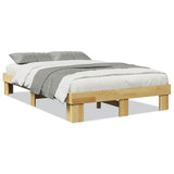 Bed Frame without Mattress 120x200 cm Solid Wood Oak 851950