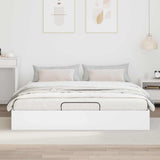 Ottoman Bed Frame White 203 x 180 x 25 cm Engineered Wood 3409205