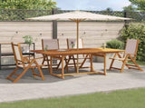 5 Piece Garden Dining Set Solid Wood Acacia and Textilene 3279274