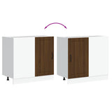 Kitchen Base Cabinet Lucca Brown Oak Engineered Wood 854315
