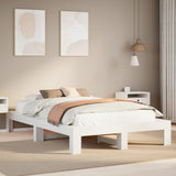 Bed Frame without Mattress White 120x190 cm Small Double Solid Wood Pine 3308751