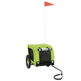 Pet Bike Trailer Green and Black Oxford Fabric and Iron 93997
