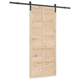 Sliding Door Natural 100 x 208 cm Solid Pine Wood 3445668