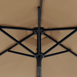 Garden Parasol with Steel Pole Taupe 225x225x212 cm 4005061
