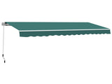 Manual Retractable Awning, 3.5x2.5 m-Green T3398P310343