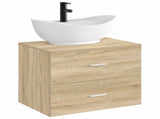 Bathroom Wash Basin Matte Black 59 x 35 x 21 cm Metal 890219