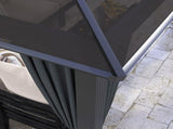 3 x 3.6m Hardtop Canopy with Polycarbonate Roof, Aluminium Frame, Permanent Pavilion Garden T3398P318776