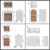 ZNTS 8 Piece Kitchen Cabinet Set High Gloss White Engineered Wood 3067652