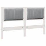 Upholstered Headboard White 140 cm Solid Pine Wood 879068