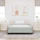 Box Spring Bed with Mattress Light Grey 160 x 210 cm Fabric 3398749