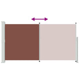 Patio Retractable Side Awning 170x300 cm Brown 48369