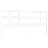Bed Frame without Mattress White 200x200 cm Solid Wood Pine 3193032