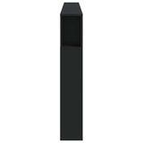 LED Headboard Black 220x18,5x103,5 cm Engineered Wood 837373