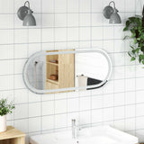 LED Bathroom Mirror Transparent 80 x 35 cm Tempered Glass 42045853