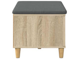 Hall Bench with Cushion with Storage Sonoma Oak 80 x 38 x 46 cm 891530