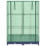 Raised Bed with Greenhouse Cover Rattan Look 80x40x123 cm 4015824