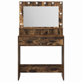 Dressing Table Smoked Oak 79 x 41 x 135 cm Engineered Wood 865086