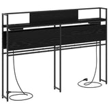 Storage Headboard with Shelf Black oak 150 cm Engineered wood 859645