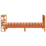 Bed Frame without Mattress Wax Brown 75x190 cm Small Single Solid Wood Pine 3306290
