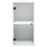 Wall Cabinet with Glass Doors White 35x37x68.5 cm 836476