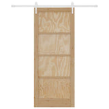 Sliding Door ORKDAL Brown 86 x 211 cm Solid Pine Wood 3333708