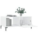 Coffee Table High Gloss White 90x50x40 cm Engineered Wood 829214