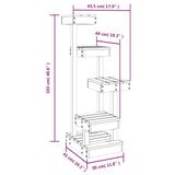 Cat Tree White 45.5x49x103 cm Solid Wood Pine 824649
