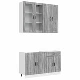 Kitchen Unit PORTO 4 pcs Grey Sonoma Engineered Wood 3438351