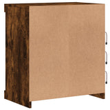 Sideboard with LED Lights Smoked Oak 60.5x37x67 cm 836697