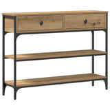 Console Table Artisan Oak 100 x 25 x 75 cm Engineered Wood 863512
