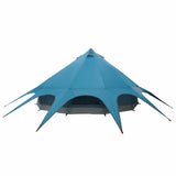 Teepee Tent 7-Person with Roof Blue and Grey 600 x 600 x 347 cm 42004015