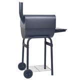 Charcoal BBQ Grill Smoker with Bottom Shelf Black 46649