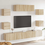 7 Piece TV Cabinet Set Sonoma Oak Engineered Wood 3114520