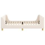 Children's Bed Frame with Headboard Cream 80 x 200 cm 42010864