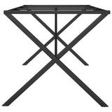 Dining Table Legs X-Frame 160x80x73 cm Steel 357912