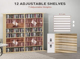 16-Compartment Media Shelf - Nature Wood Finish T3398P343162
