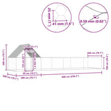 Chicken Coop 8x2x2 m Galvanised Steel 144558