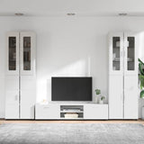 TV Cabinet Set FLORIN 3 pcs High Gloss White Engineered Wood 3397998