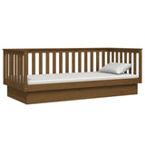 Day Bed without Mattress Honey Brown 100x200 cm Solid Wood Pine 821572