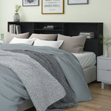 Headboard Cabinet Black 220x19x103.5 cm 811899