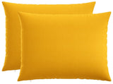 Cushion with Pillow HEERLEN 2 pcs Light Yellow Fabric 928343