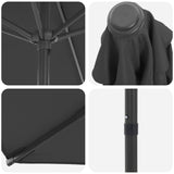 Garden Parasol 200 x 300 cm Polyester Rectangular Anthracite 42036170