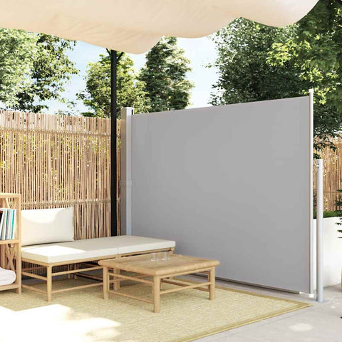 Patio Retractable Side Awning 170x300 cm Grey 48368
