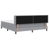 Box Spring Bed with Headboard Light Grey 200 x 180 cm Fabric 3341055