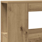 LED Headboard Artisan Oak 140x18.5x103.5 cm Engineered Wood 857687