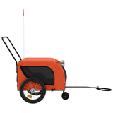 Pet Bike Trailer Orange and Black Oxford Fabric and Iron 94019