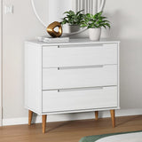 Drawer Cabinet MOLDE White 80x40x80 cm Solid Wood Pine 350505