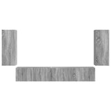 TV Cabinet Set 4 pcs Grey Sonoma Engineered Wood 3409165