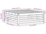 Outdoor Footstool Natural 79 x 79 x 37 cm Solid Acacia Wood 900557