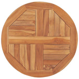 Tabletop Natural Teak Solid Teak Wood 60 cm Durable 48984